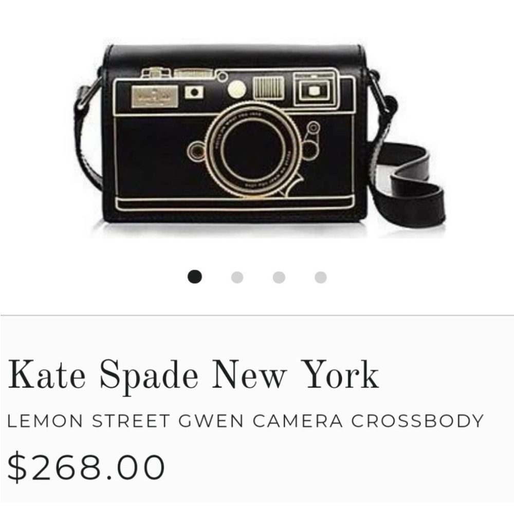 Kate Spade Lemon Street Gwen Camera Crossbody Bag Fun Photography Mini Purse - Picture 2 of 12